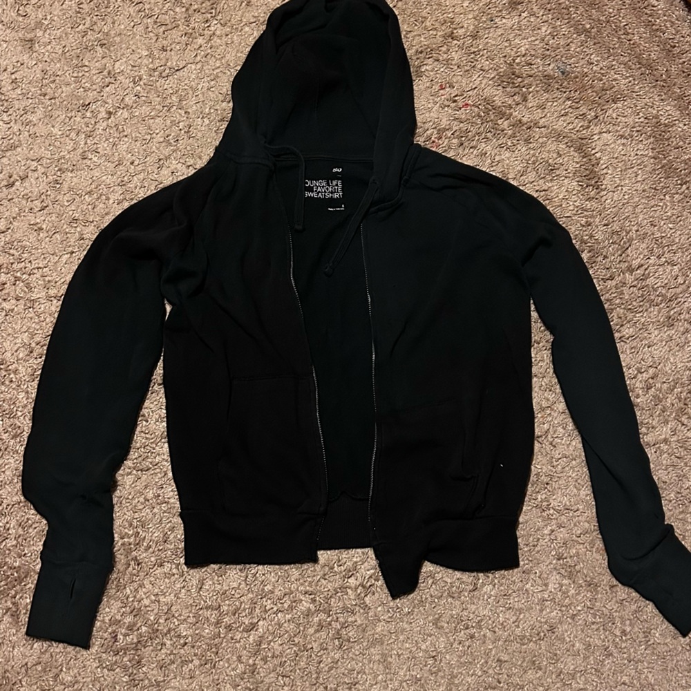 Black Zip-Up Hoodie